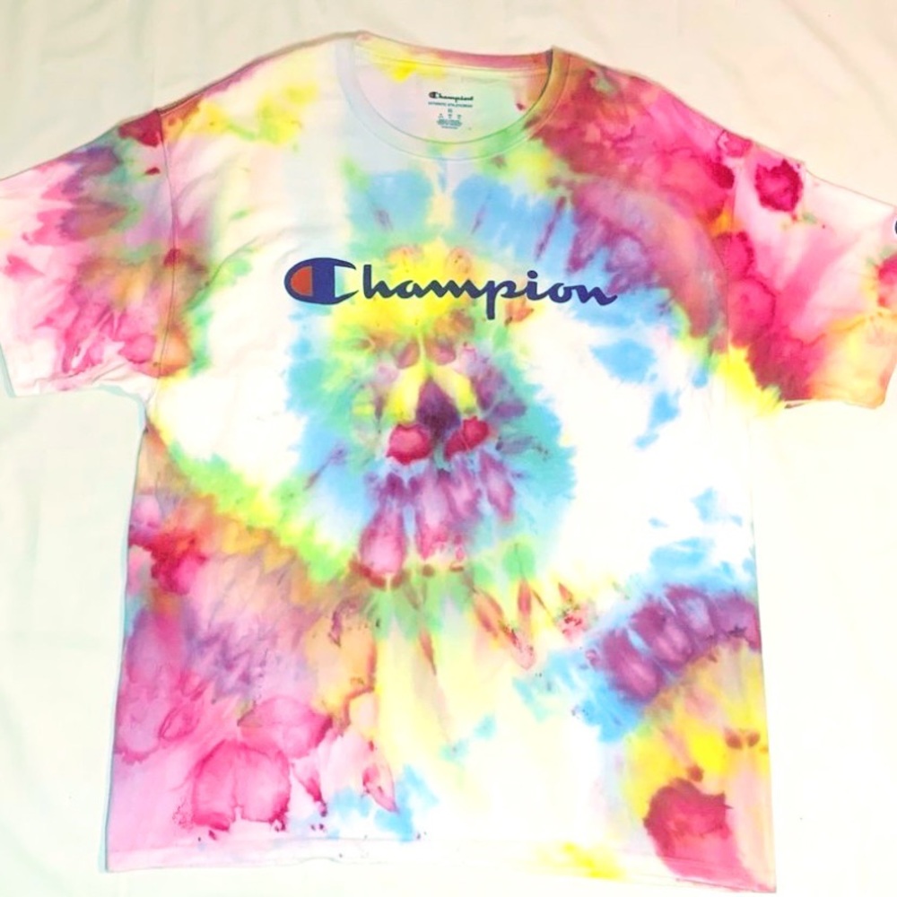 New Tie Dye Champion Tee XL
